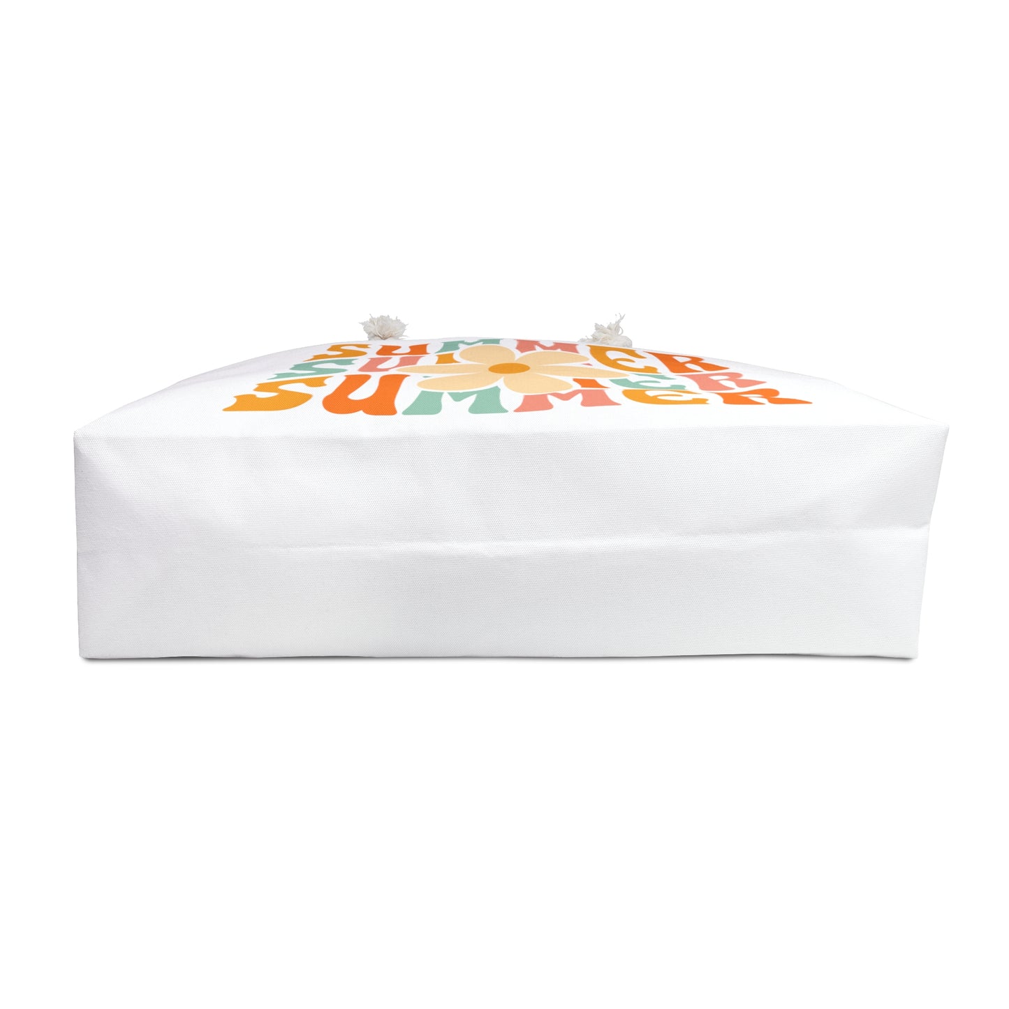 White Retro Summer Weekender Bag