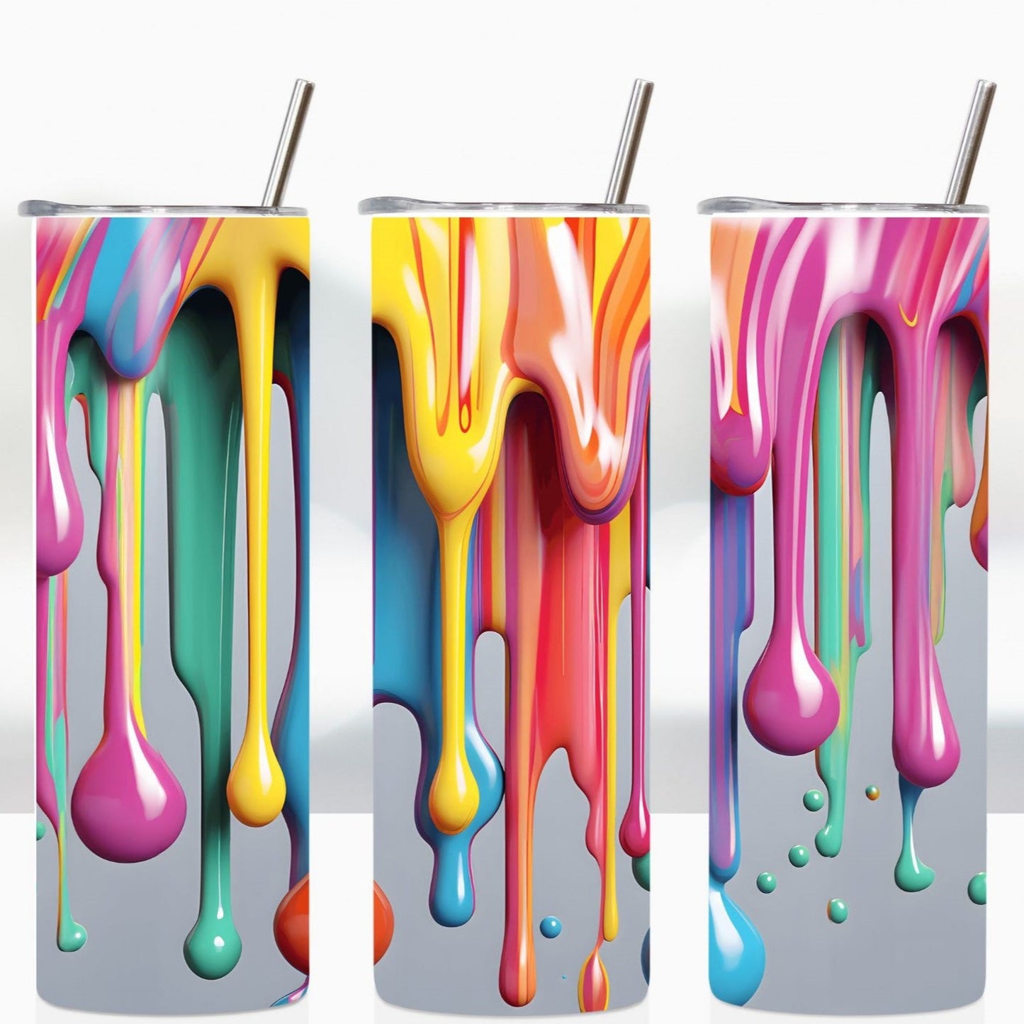 Color Dripping 3D Design