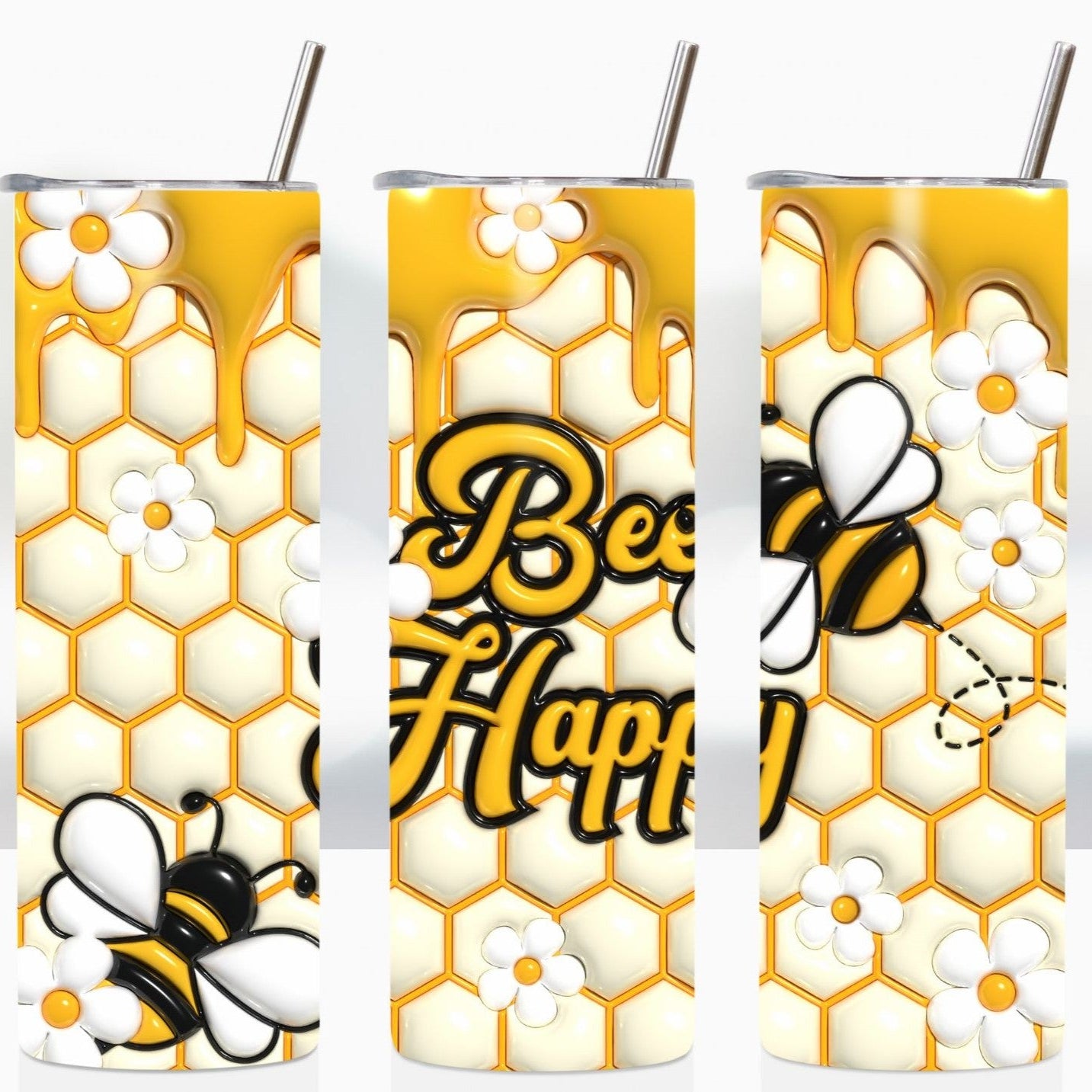 Bee Happy 3D Design