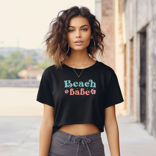 Beach Babe Flowy Crop Tee