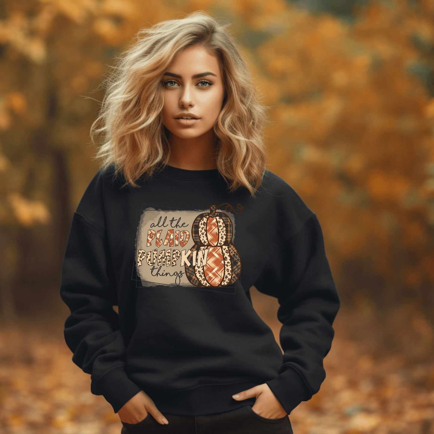 All the Plaid Pumpkin Things Sweatshirt