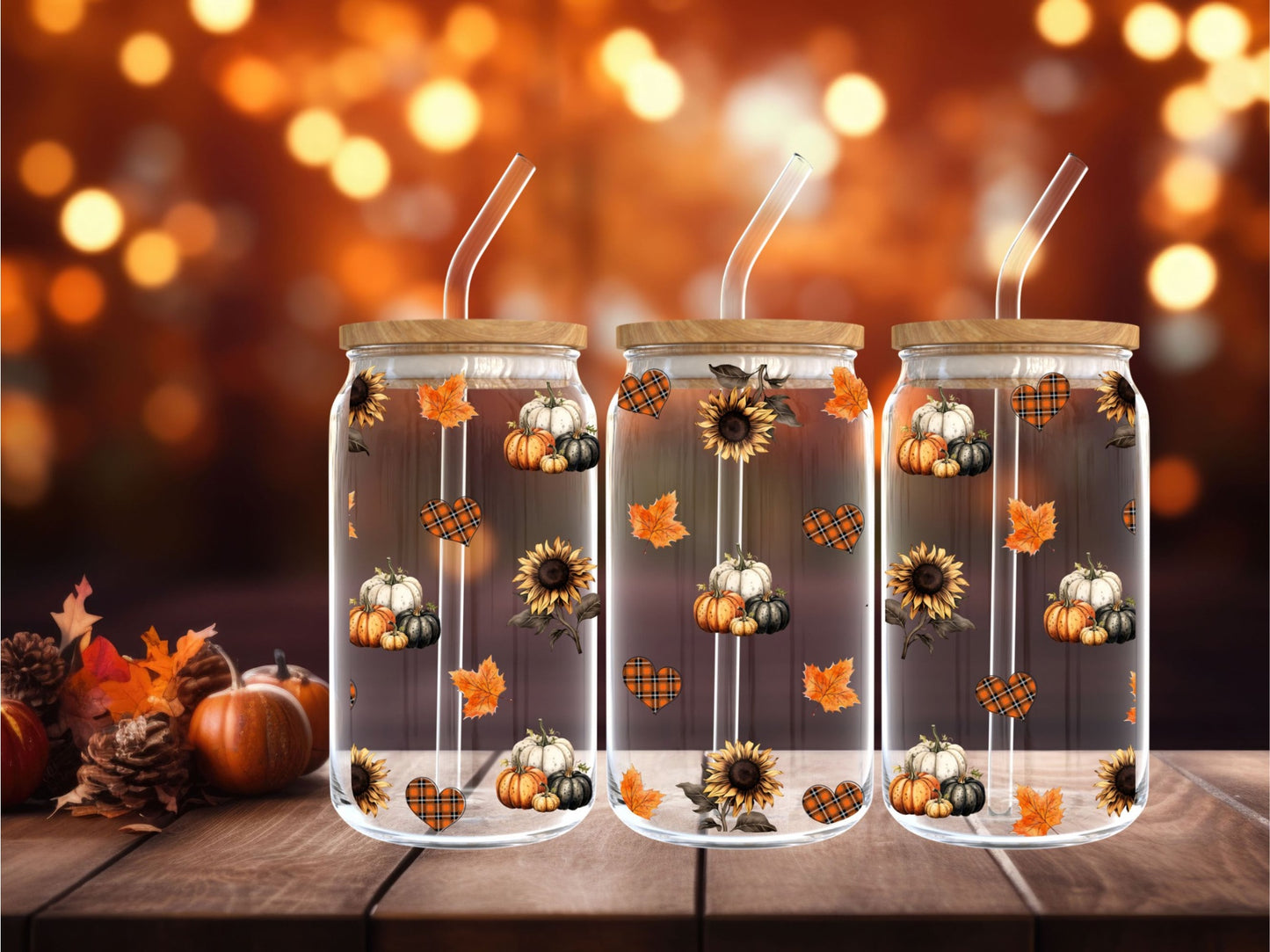 Fall In Love Iced Coffee Glass