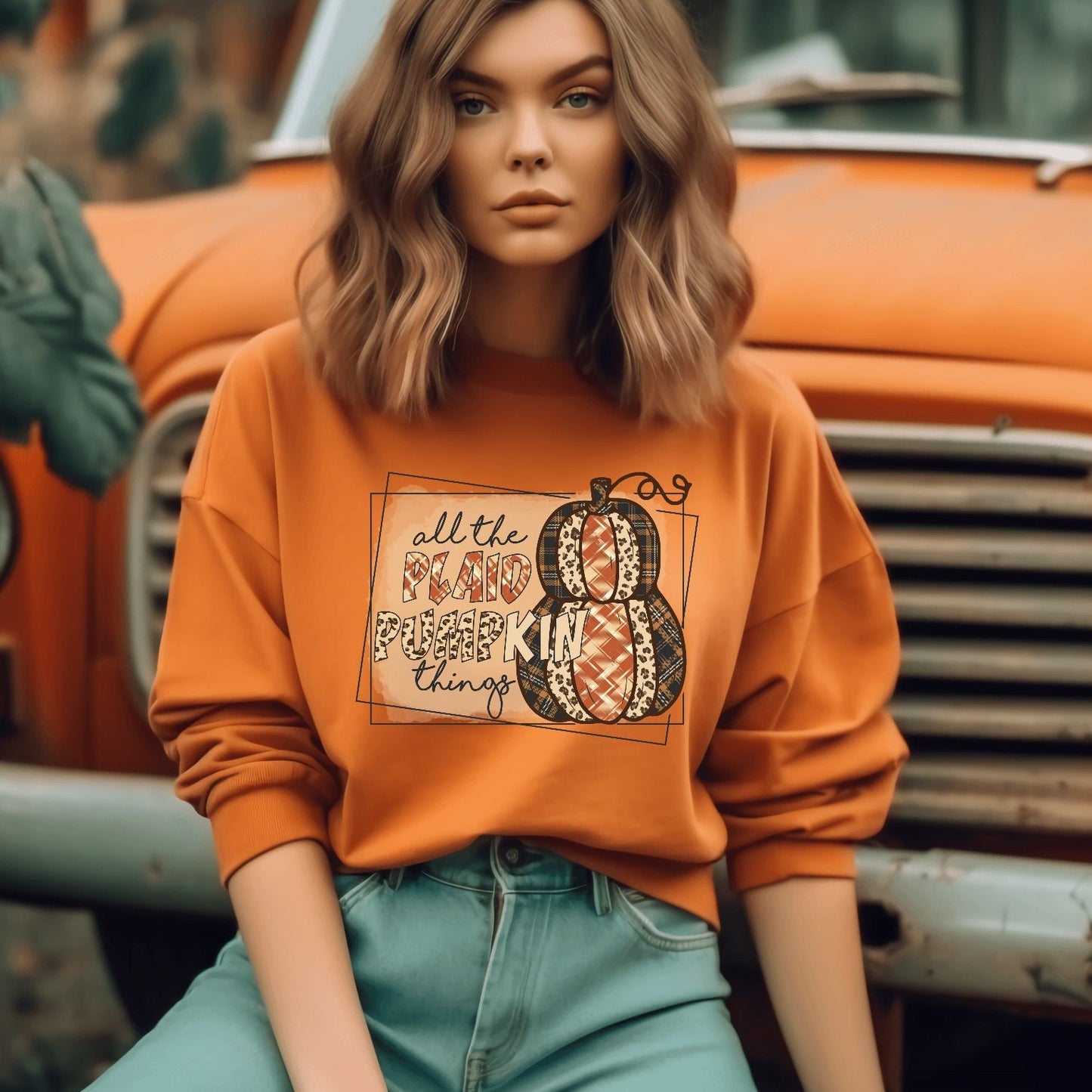 All the Plaid Pumpkin Things Sweatshirt