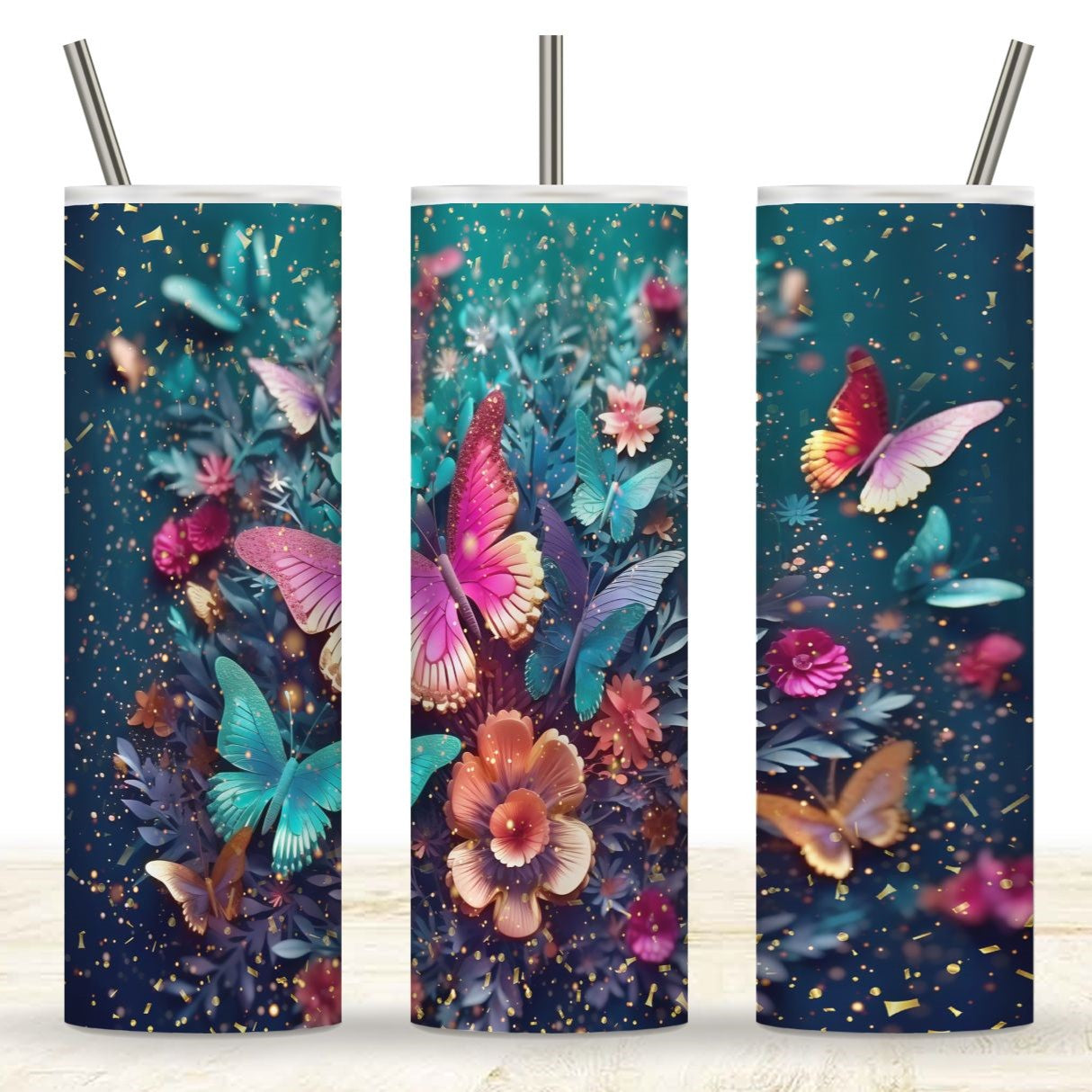 Sparkling Multicolor Butterflies