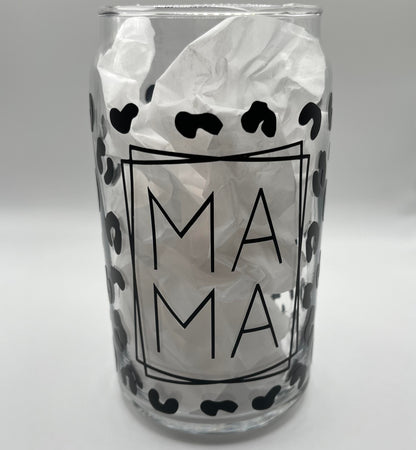 “Mama” Iced Coffee Glass