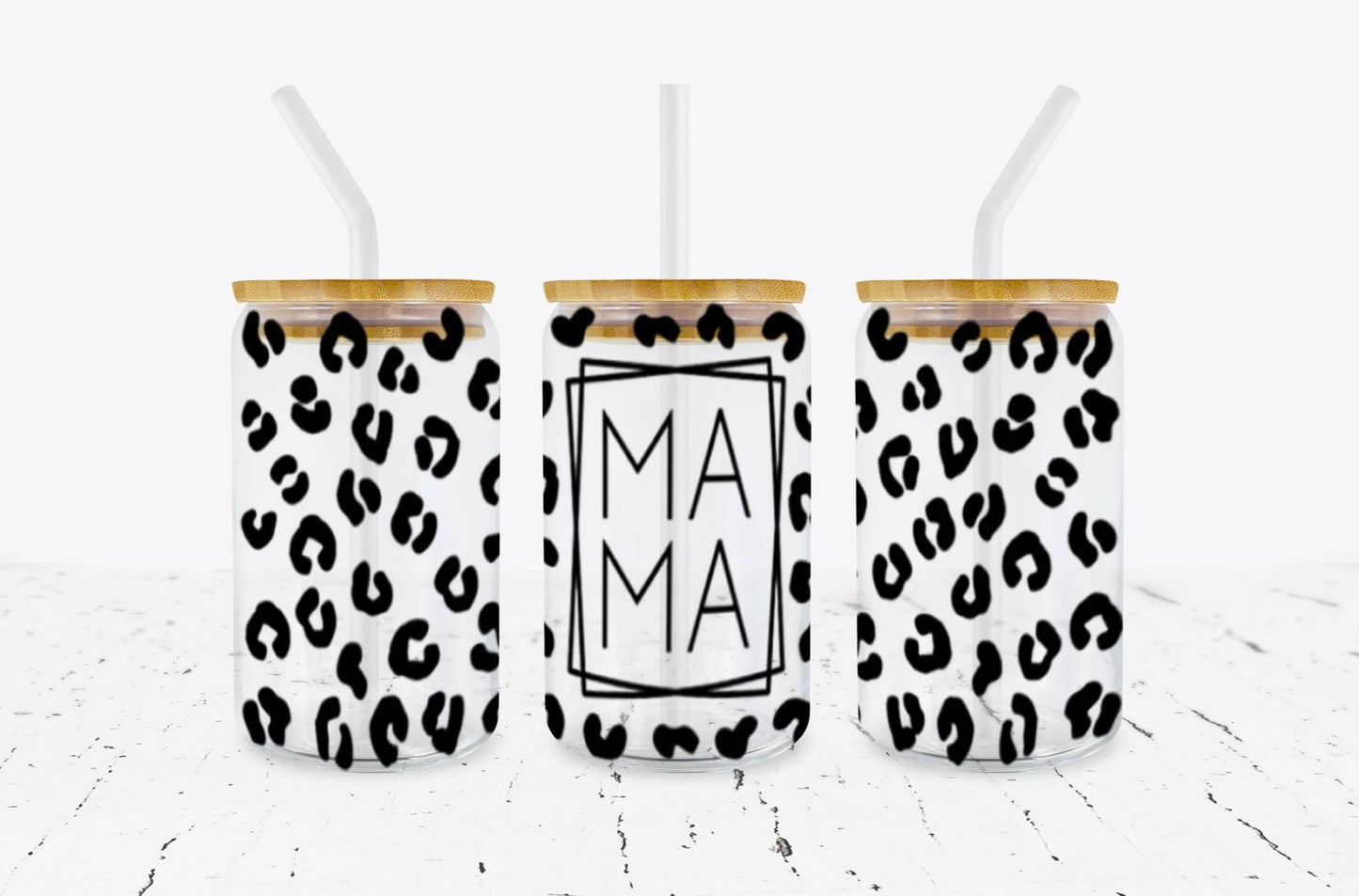 “Mama” Iced Coffee Glass