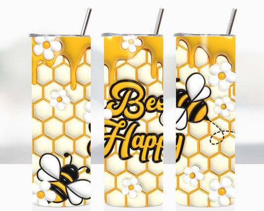 Bee Happy 3D Design