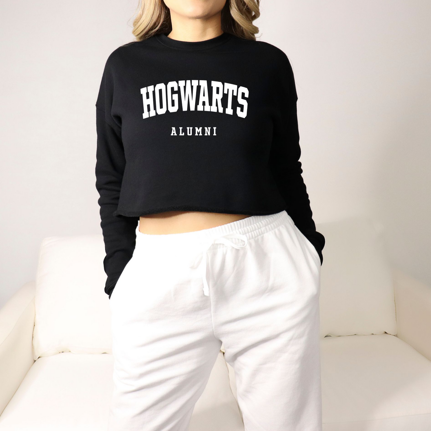 Hogwarts Alumni Crop Crew Fleece