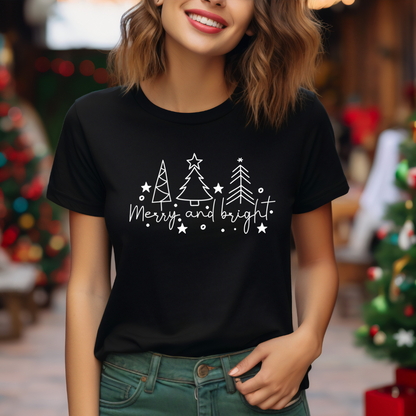 Merry and Bright Christmas Tree Tee