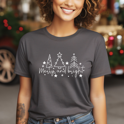 Merry and Bright Christmas Tree Tee