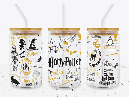 Harry Potter Gold Edition Iced Coffee Glass