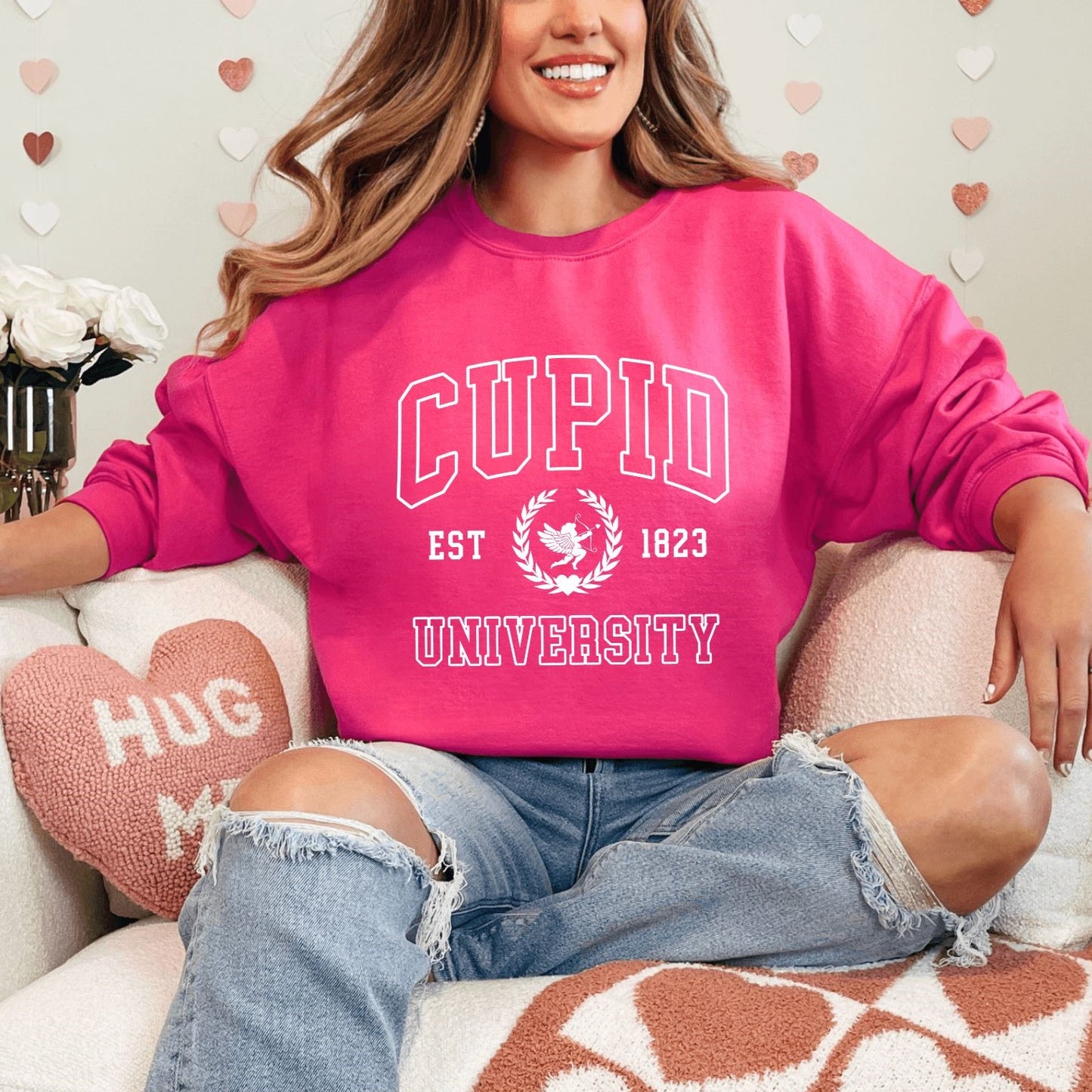 Cupid University 3D Puff Vinyl Sweatshirt