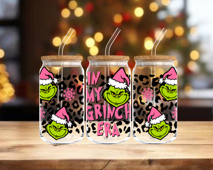 Merry Grinchmas Iced Coffee Glass