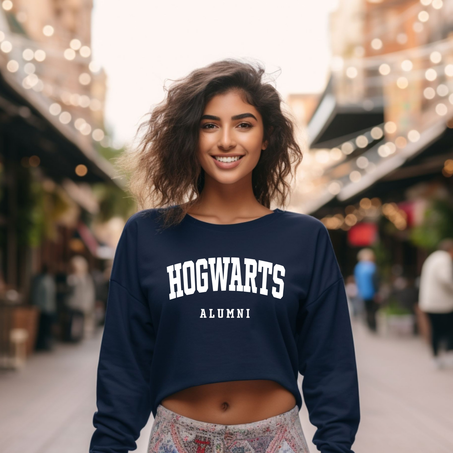 Hogwarts Alumni Crop Crew Fleece