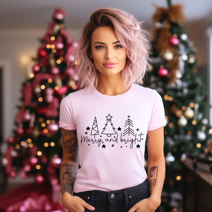 Merry and Bright Christmas Tree Tee