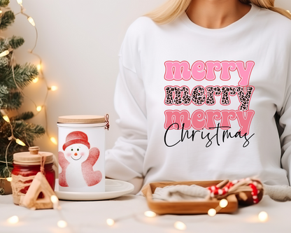 Merry, Merry, Merry Christmas Sweatshirt