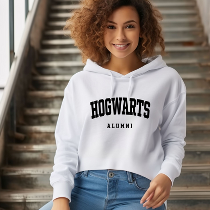 Hogwarts Alumni Crop Hooded Sweatshirt