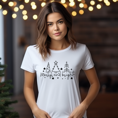 Merry and Bright Christmas Tree Tee