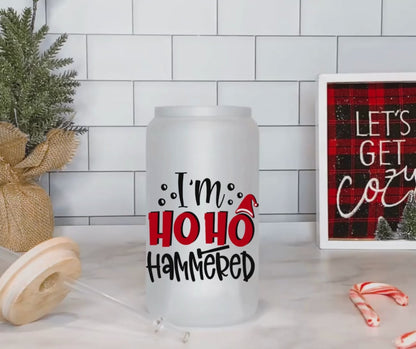 I'm Ho Ho Hammered Iced Coffee Glass