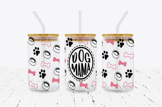 Dog Mama Iced Coffee Glass