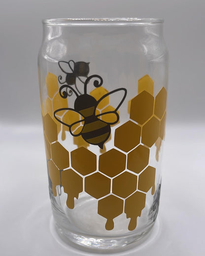 Bee Iced Coffee Glass